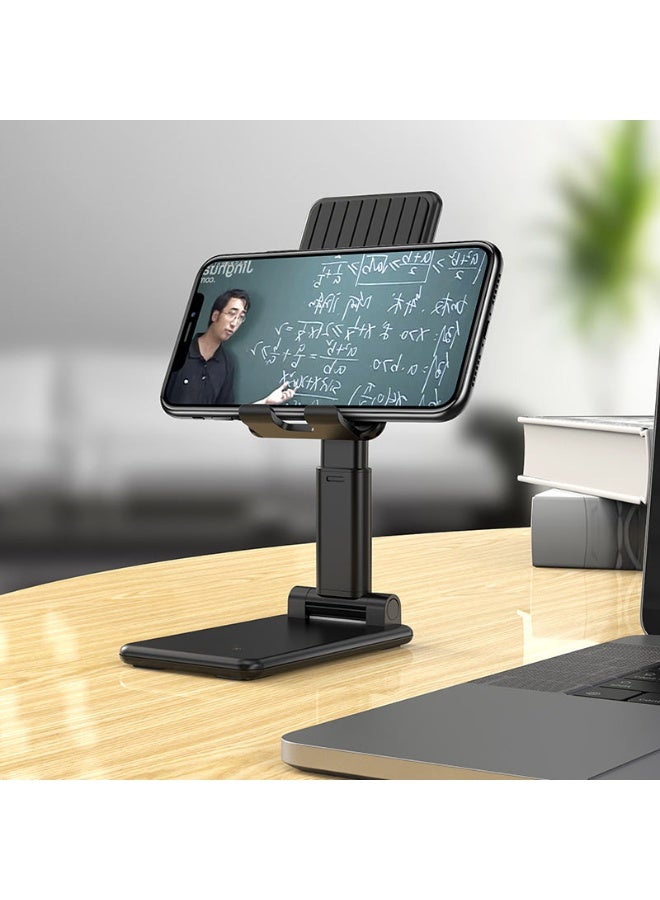 Lamicall DP05 aluminum Adjustable Phone Stand – 270° Rotating & Height Adjustable Foldable Desk Holder for Phones & Tablets up to 9.7″ – Compatible with iPhone 15 Pro Max, Galaxy S24 Ultra, iPad Mini & More - Image 3